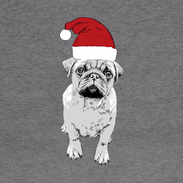 A Christmas Pug Puppy by polliadesign